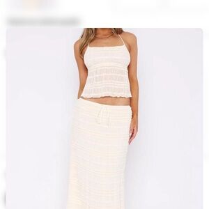 Neutral Cream Maxi Skirt - Women